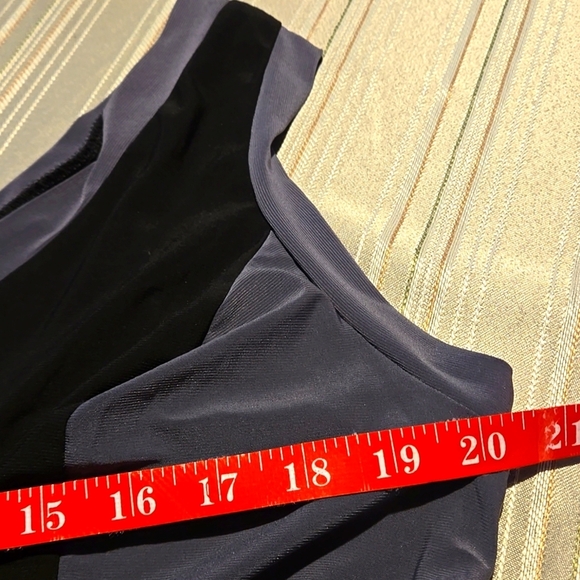 Love Squared Black & Gray Colorblock Sleeveless Tieback Maxi Dress Women size 2X - Picture 9 of 10